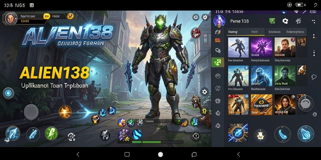 Tampilan interface ALIEN138 yang sederhana dan mudah navigasi.
