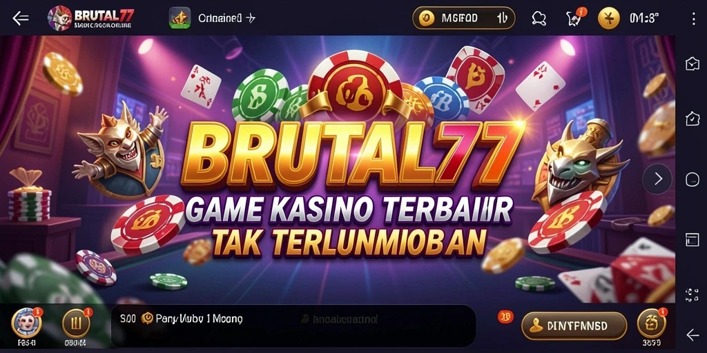 Tampilan gameplay Kasino yang seru di BRUTAL77.
