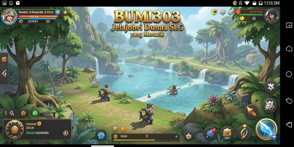 Screenshot BUMI303 menunjukkan aksi seru dalam permainan SLG.