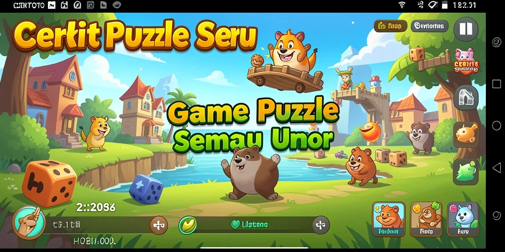 Screenshot gameplay CERITOTO menampilkan tantangan Puzzle yang menarik.