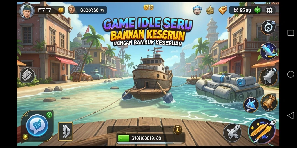 Gameplay seru dan menyenangkan dalam F7F7 yang menampilkan petualangan Idle.
