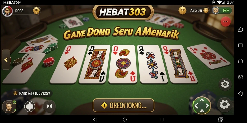 Tampilan menarik dari gameplay HEBAT303 dalam permainan Domino.