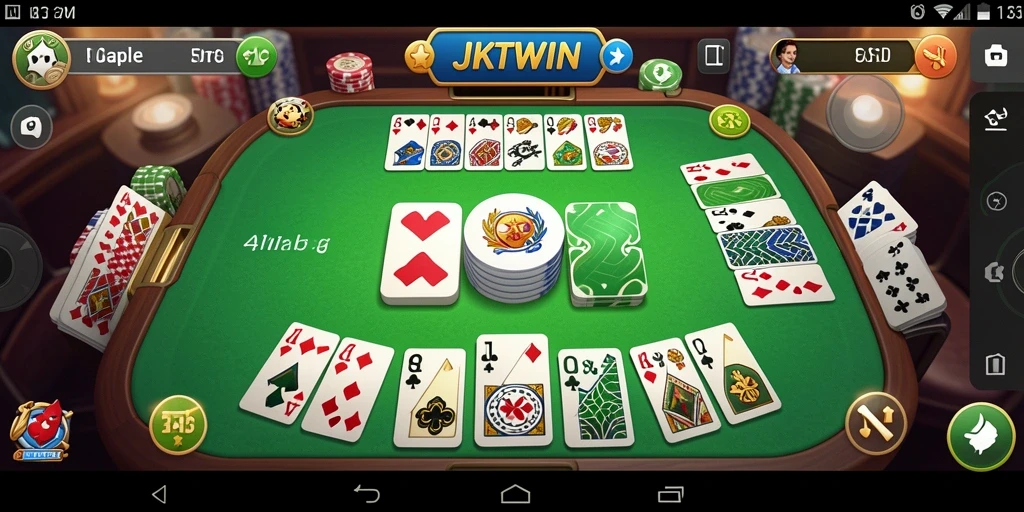 Screenshot JKTWIN menampilkan gameplay seru Gaple bersama teman.