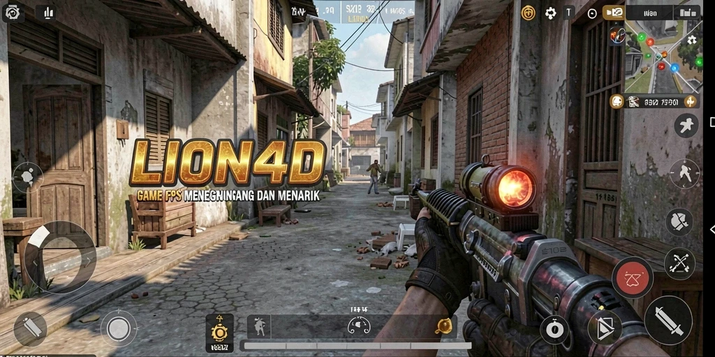 Screenshot gameplay <strong>LION4D</strong> yang menunjukkan pertempuran intens dalam game FPS.