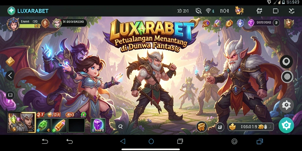 Tampilan gameplay imersif dalam LUXARABET dengan dunia yang menakjubkan.