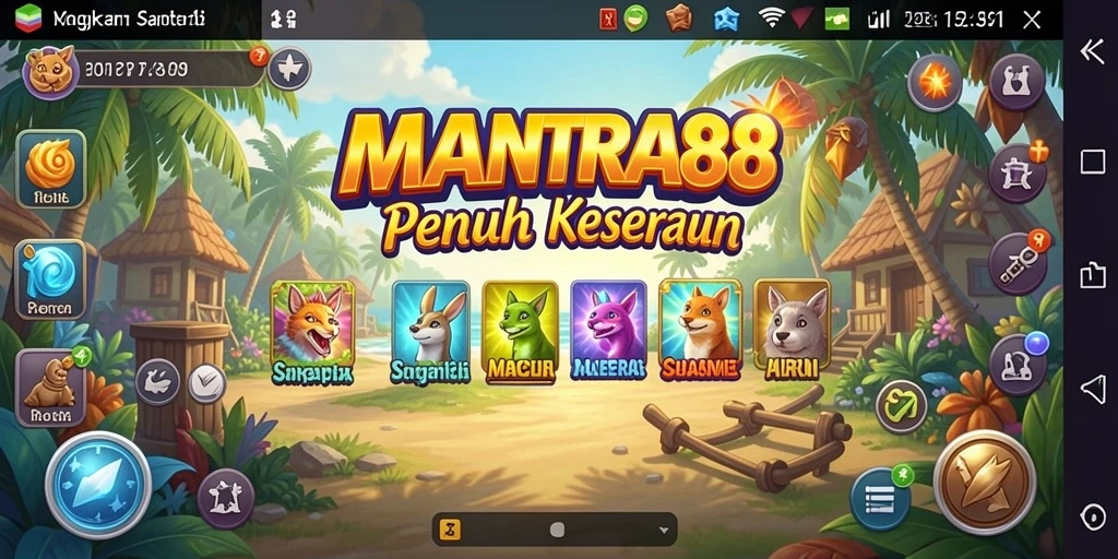 Screenshot dari gameplay MANTRA88 yang penuh warna dan menarik.