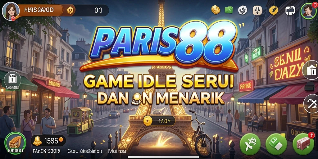 Tampilan menarik dari gameplay Idle PARIS88 yang dinamis.