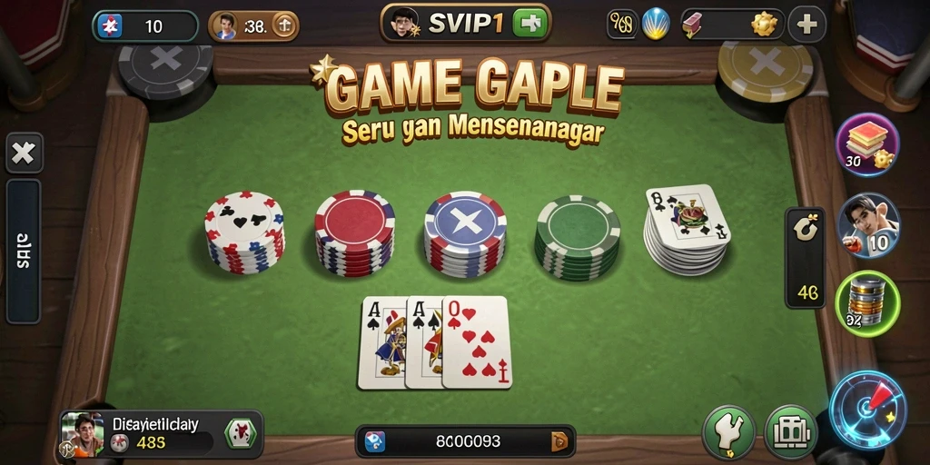 Tampilan gameplay Gaple yang seru dan interaktif di SVIP1.