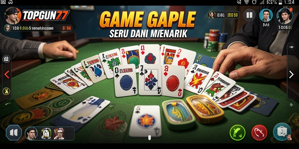 Tampilan gameplay Gaple yang menarik dan interaktif.