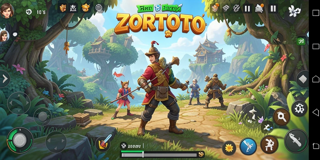 Screenshot ZORTOTO menampilkan grafis menakjubkan dan eksplorasi bebas.